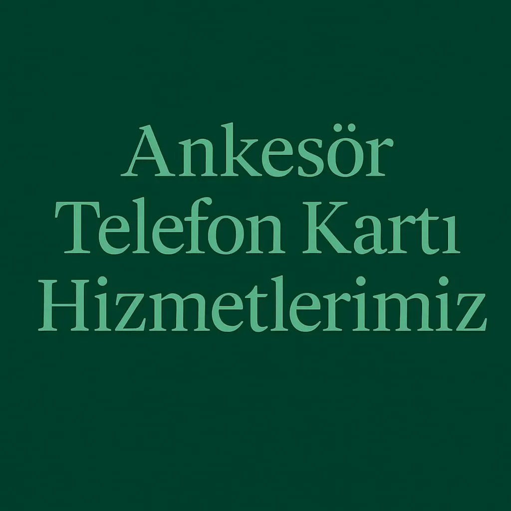 Açık Cezaevi Ankesörlü Telefon Kartı